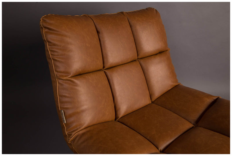 Lounge Sessel BAR VINTAGE BROWN Kunstleder von DutchBone