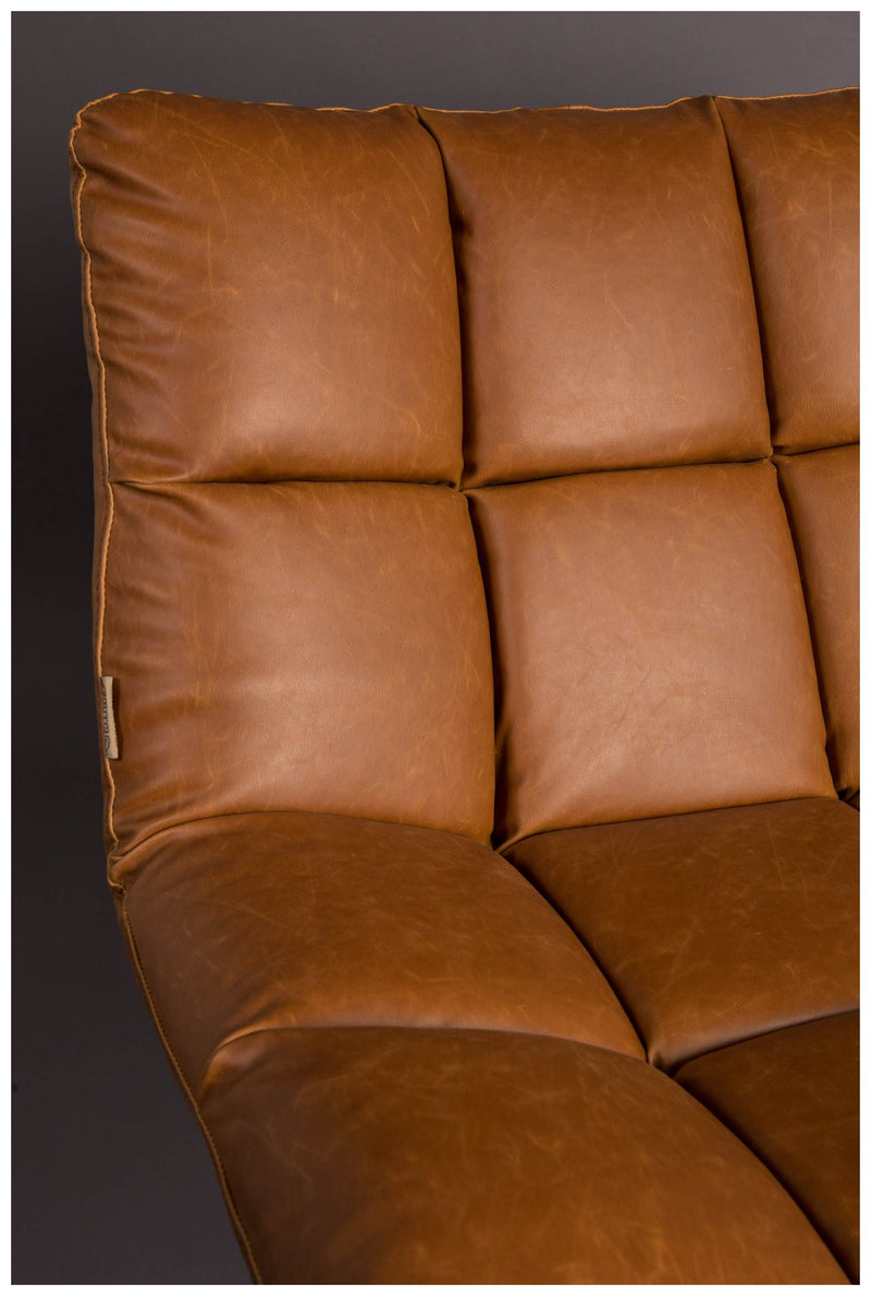Lounge Sessel BAR VINTAGE BROWN Kunstleder von DutchBone