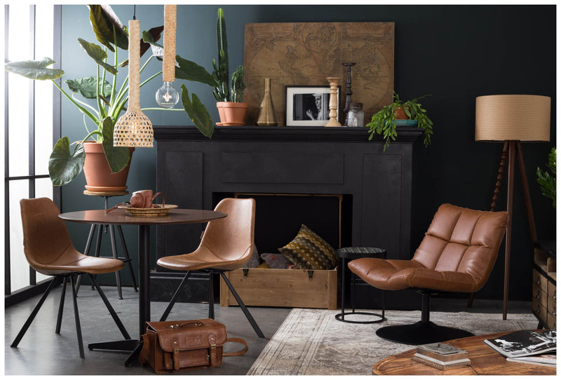 Lounge Sessel BAR VINTAGE BROWN Kunstleder von DutchBone