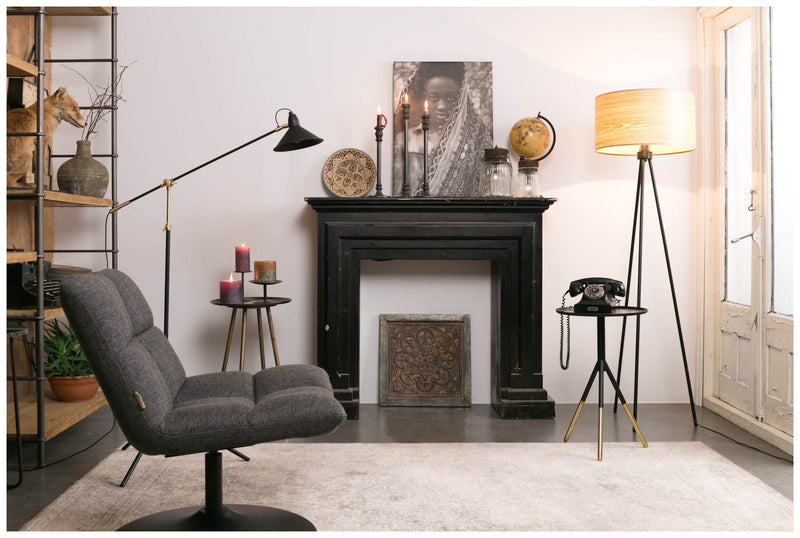 Lounge Sessel BAR Stoff Dunkelgrau von DutchBone