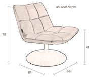 Lounge Sessel BAR Stoff Dunkelgrau von DutchBone