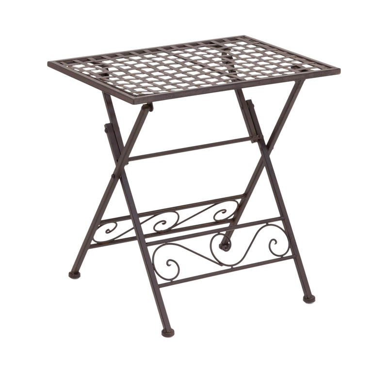 Beistelltisch Klapptisch AVERIN Schmiedeeisen antik braun