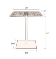Bartisch BRAZA SQUARE BLACK von DUTCHBONE Platte recycelte Eiche