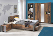 Jugendzimmer CLIF 5-tlg Komplettset - Old Wood Vintage Beton Optik