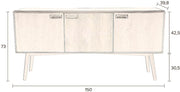 Sideboard JUJU HIGH Walnuss furniert von DUTCHBONE