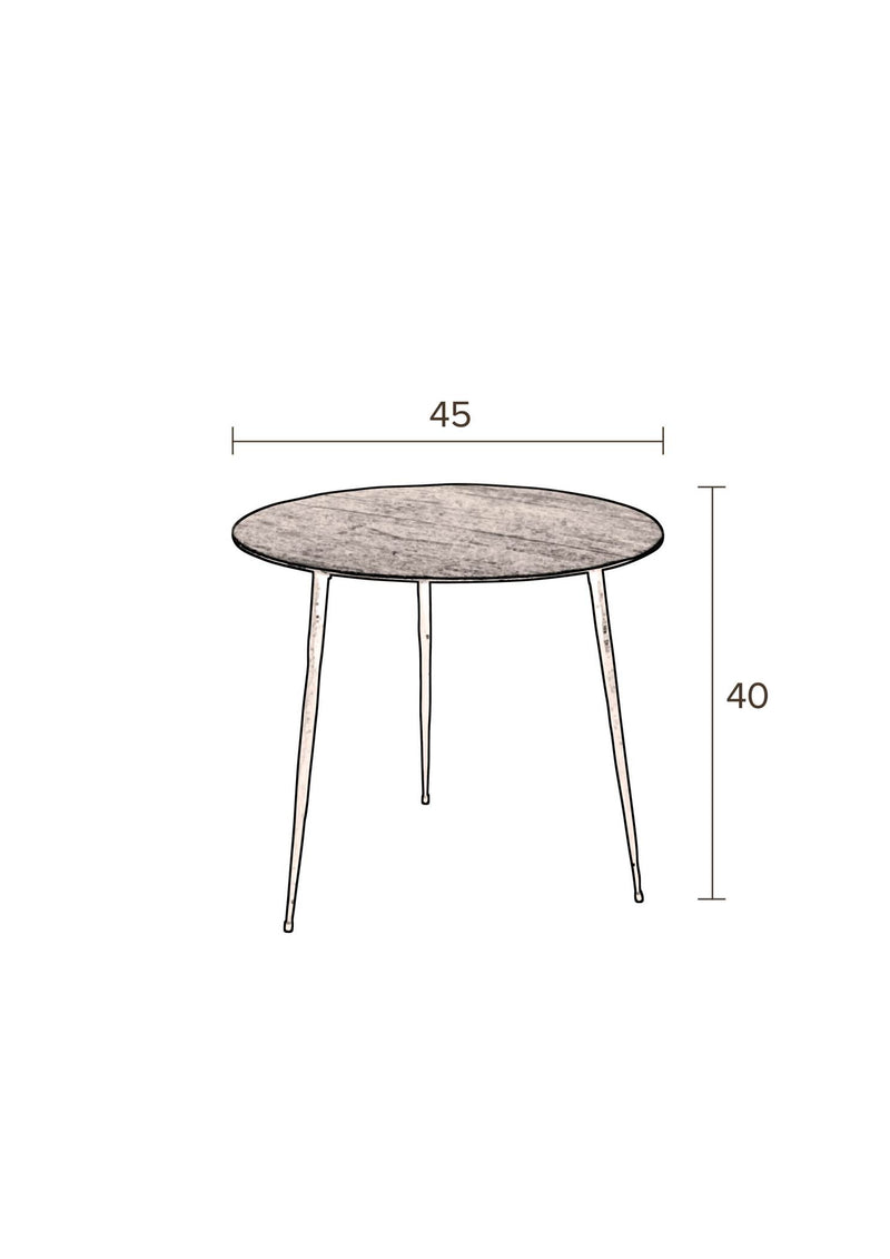 Beistelltisch PEPPER BROWN Ø 45 von DUTCHBONE