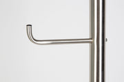 Garderobenständer HOOKED Satin Nickel mit 8 Haken