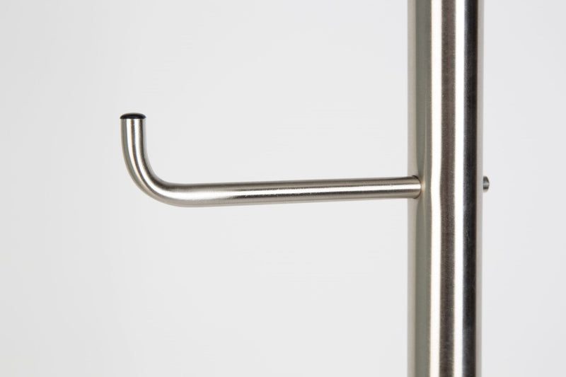 Garderobenständer HOOKED Satin Nickel mit 8 Haken