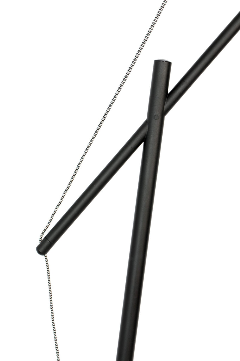 Stehleuchte TOKIO BLACK mit Stoffschirm
