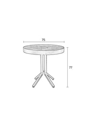 Bistrotisch MAZE rund Schwarz Ø 75 x 77 cm