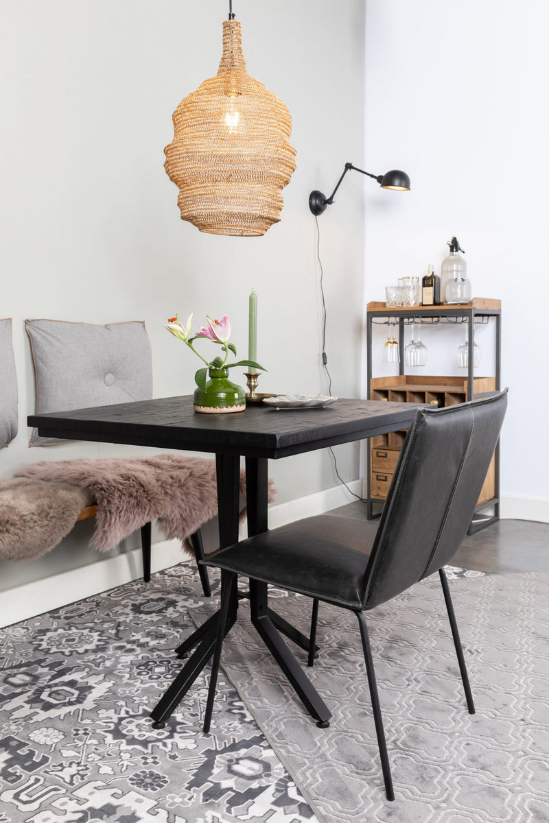 Bistrotisch MAZE Square schwarz 75 x 75 cm