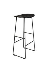 Barhocker TANGLE Schwarz - Metall und Teakholz