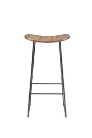 Barhocker TANGLE Natural - Metall und Teakholz
