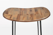 Barhocker TANGLE Natural - Metall und Teakholz