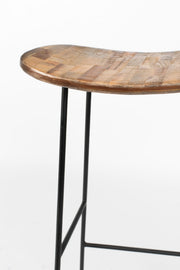 Barhocker TANGLE Natural - Metall und Teakholz
