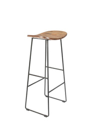 Barhocker TANGLE Natural - Metall und Teakholz