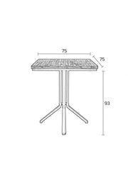 Bartisch MAZE SQUARE Natural 75 x 75 x 93 cm