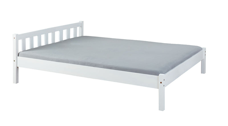 Bett VILMAR Futonbett 140 x 200 Kiefer massiv Weiß lackiert