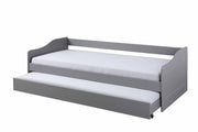 Sofabett Kinderbett MALTE grau mit Schublade 90 x 200 Kiefer massiv