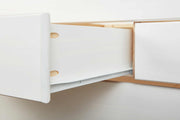 Kinderbett Funktionsbett RIEKA 90 x 200 weiß lackiert Kiefer massiv