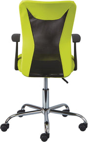 Jugenddrehstuhl Drehstuhl DONNY Mesh Lime-Green mit Armlehnen