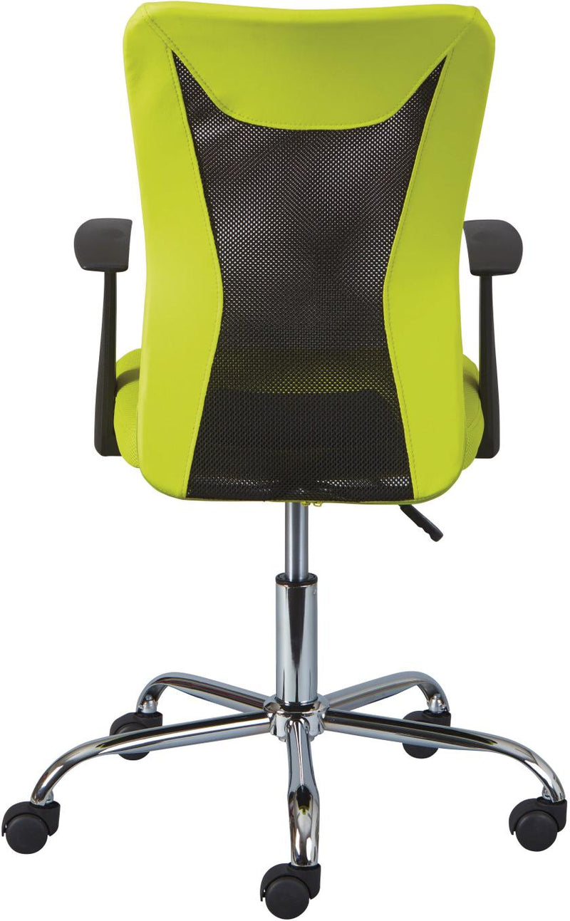 Jugenddrehstuhl Drehstuhl DONNY Mesh Lime-Green mit Armlehnen