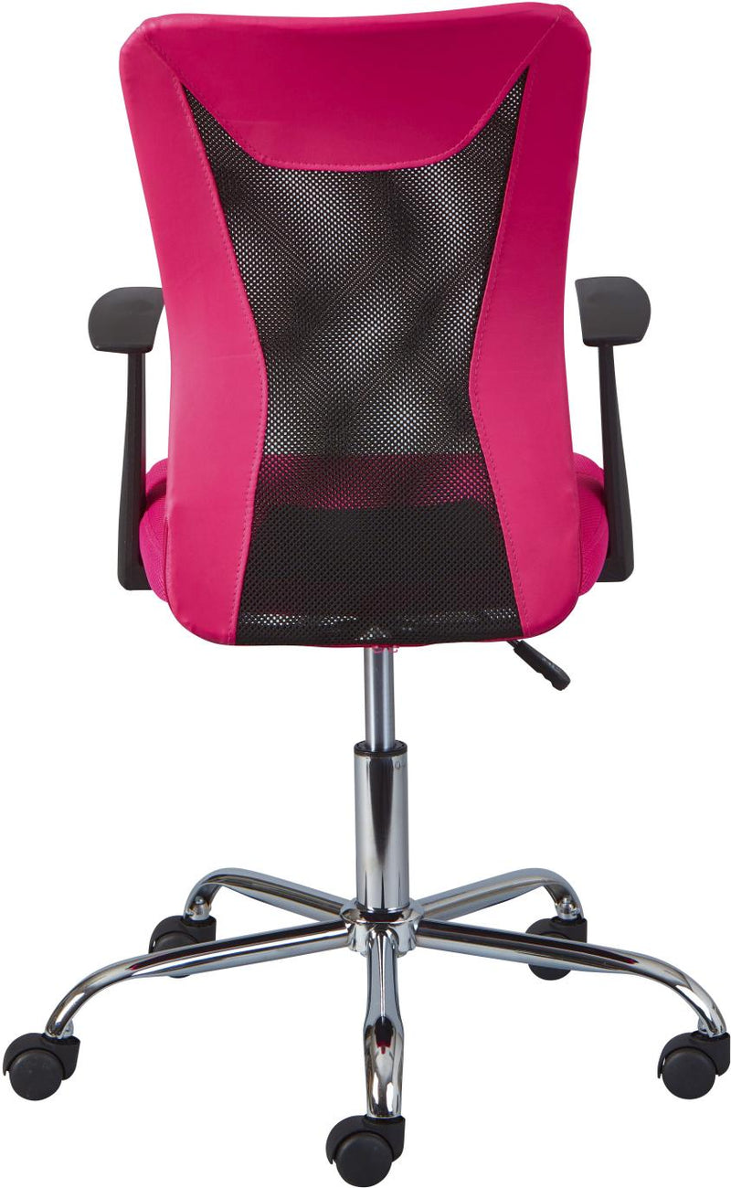 Jugenddrehstuhl Drehstuhl DONNY Mesh Pink mit Armlehnen