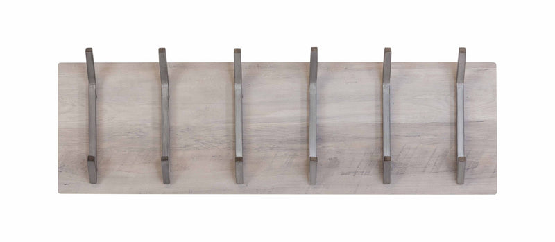 Wandgarderobe HOOK 60 mit 6 Doppelhaken Board in Eiche Optik