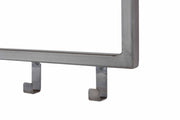 Hakenleiste JON mit 9 Haken Wandgarderobe im Dark-Silver-Finish