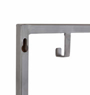 Hakenleiste JON mit 9 Haken Wandgarderobe im Dark-Silver-Finish
