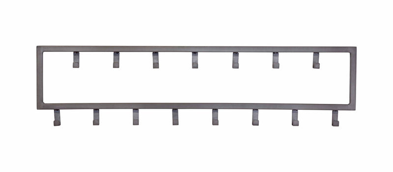 Hakenleiste JON mit 15 Haken Wandgarderobe im Dark-Silver-Finish