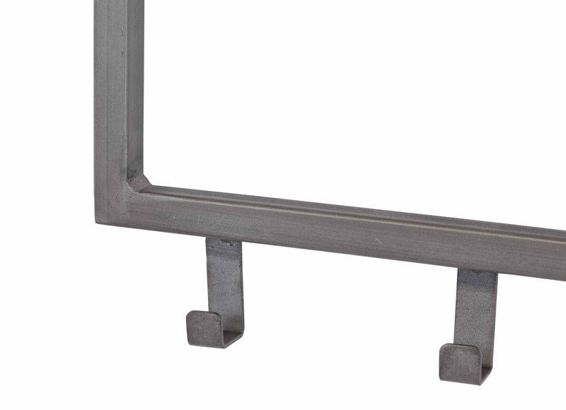 Hakenleiste JON mit 15 Haken Wandgarderobe im Dark-Silver-Finish