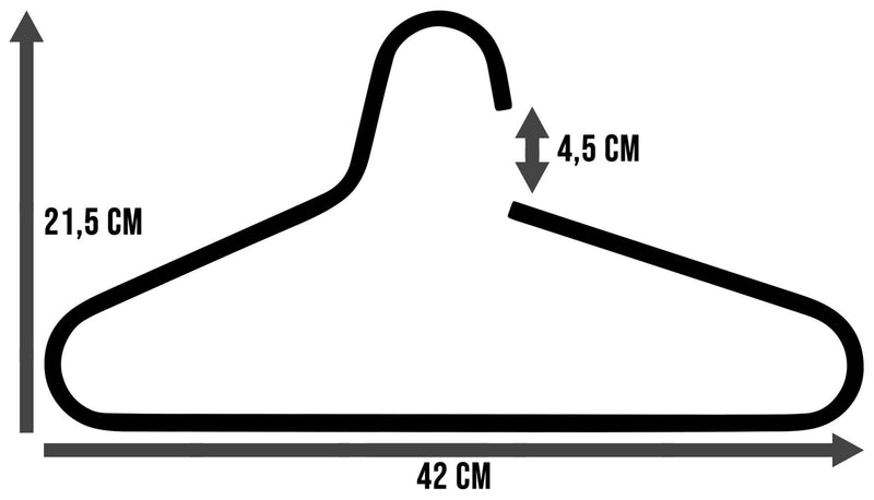Kleiderbügel Victorie 5er Set, Schwarz pulverbeschichtet