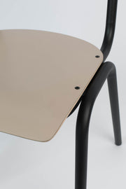 Stuhl Stapelstuhl BACK TO SCHOOL MATTE BEIGE von ZUIVER