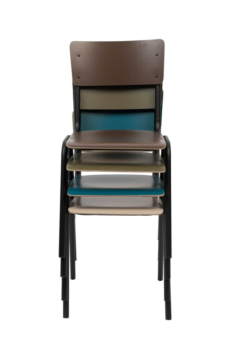 Stuhl Stapelstuhl BACK TO SCHOOL MATTE BEIGE von ZUIVER