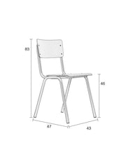Stuhl Stapelstuhl BACK TO SCHOOL MATTE BEIGE von ZUIVER