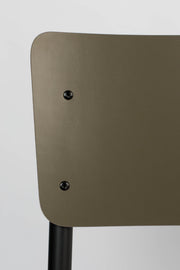 Stuhl Stapelstuhl BACK TO SCHOOL MATTE OLIVE von ZUIVER