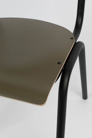 Stuhl Stapelstuhl BACK TO SCHOOL MATTE OLIVE von ZUIVER