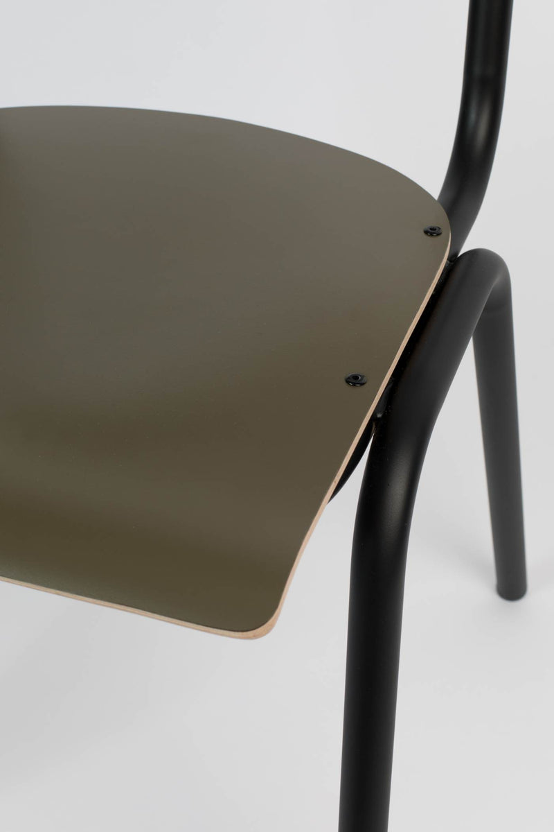 Stuhl Stapelstuhl BACK TO SCHOOL MATTE OLIVE von ZUIVER