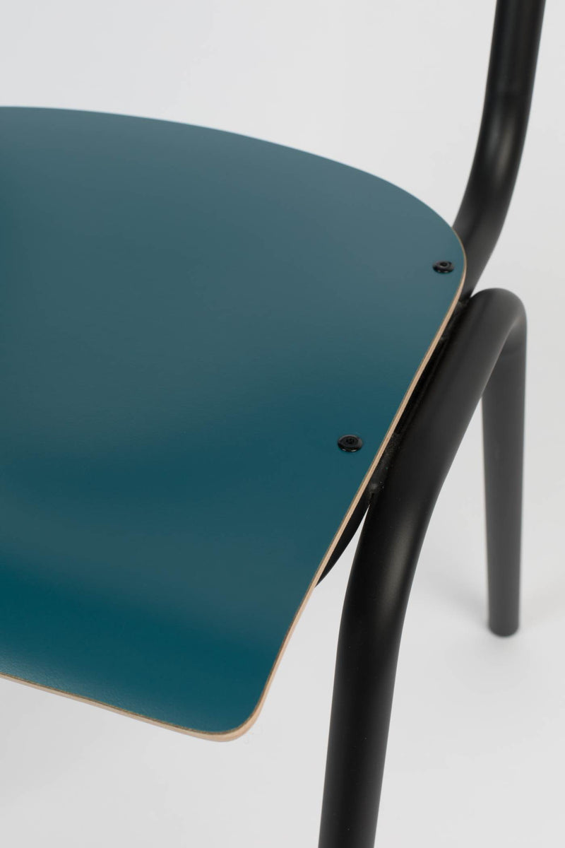 Stuhl Stapelstuhl BACK TO SCHOOL MATTE PETROL von ZUIVER