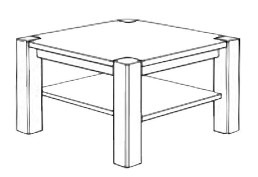 Couchtisch VITA 74 x 74 cm Wohnzimmertisch Kiefer massiv