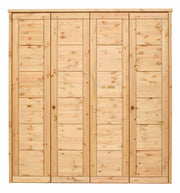 Kleiderschrank VITA SK279 4 Türen mit Kassetten-Front Kiefer massiv