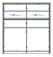 Kleiderschrank VITA SK279 4 Türen mit Kassetten-Front Kiefer massiv