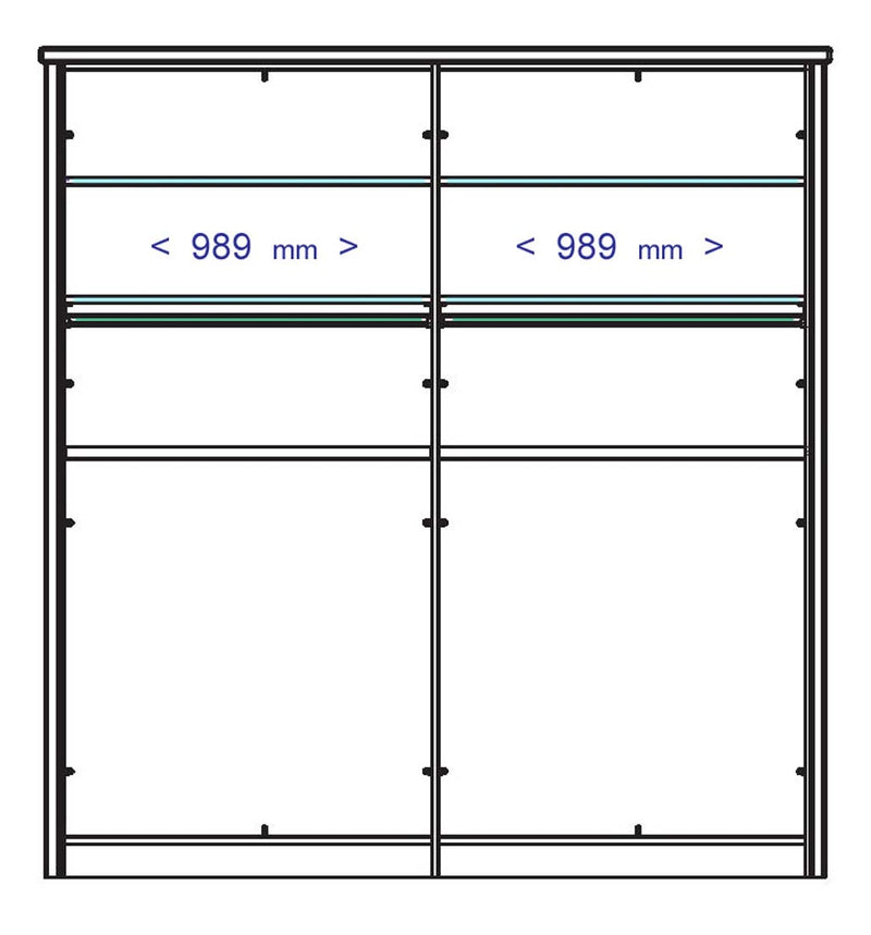 Kleiderschrank VITA SK279 4 Türen mit Kassetten-Front Kiefer massiv