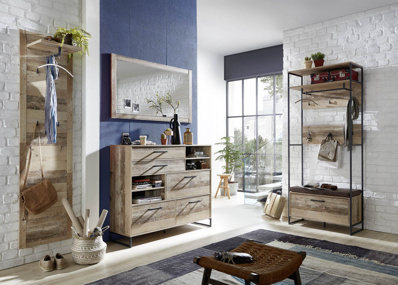Bankregal Garderobe  ROOF - Vintage Style - inkl. Kissen