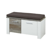 Garderobenset MATEO WD82 weiß Absetzung Driftwood Nachbildung