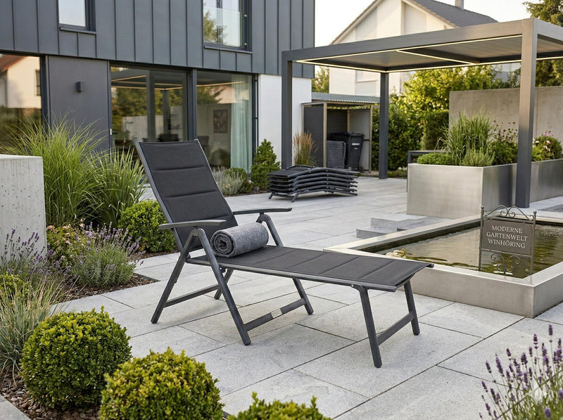 Comfort Sonnenliege Gartenliege Gestell Aluminium anthrazit