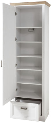 Dielenschrank JASMIN mit Spiegel Pinie weiß Nachbildung