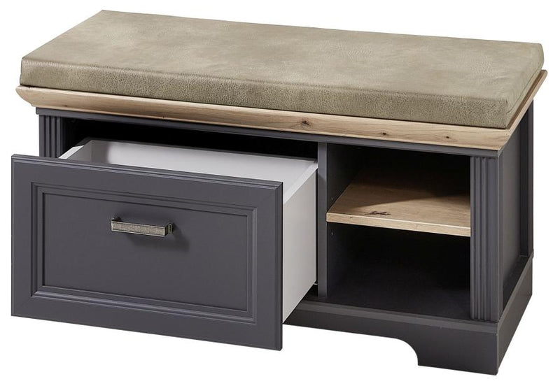 Garderobenset JASMIN GH80 Farbton Graphit und Artisan Eiche 5-teilig
