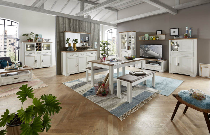 Highboard Stauraumelement JASMIN  Pinie weiß Nachbildung